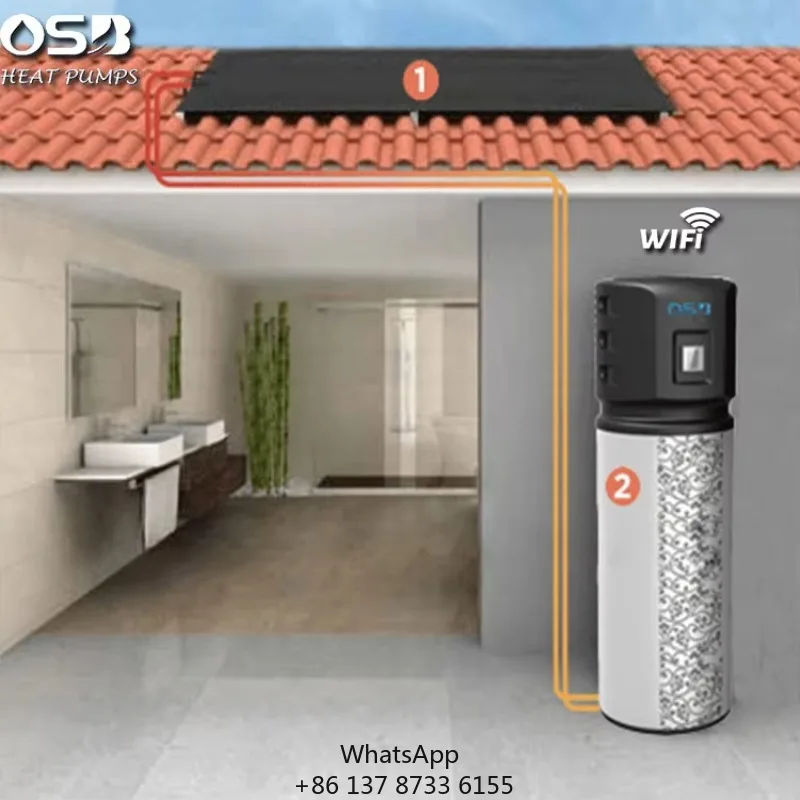 

3.3-4.6Kw High COP Wifi Air Source Thermodynamic Solar Thermal Pump Monoblock All In One Heat Pump Water Heater Pump Thermopompe