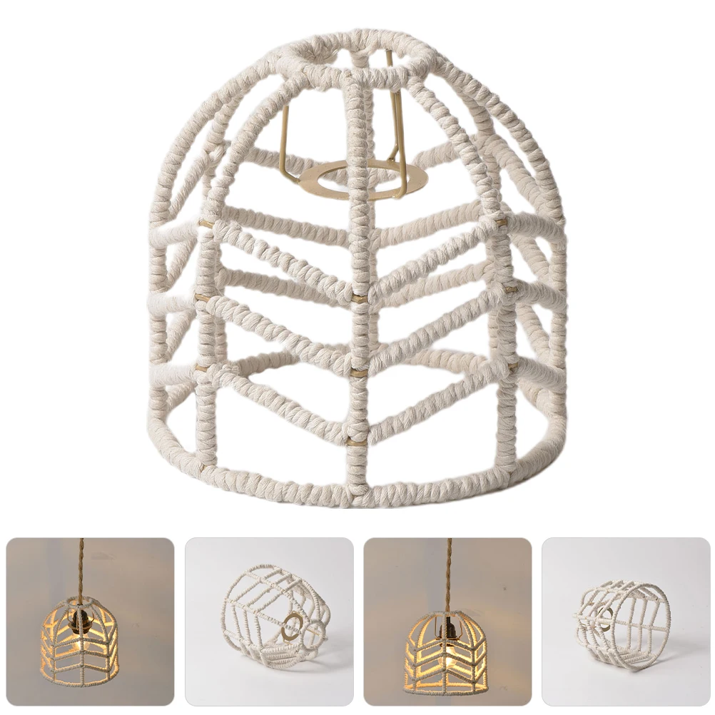

Light Cotton Rope Chandelier Lamp Cover Vintage Lampshade Lampshades White Hanging