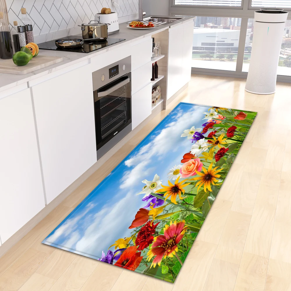 Entrance Doormat Kitchen Rug House Hallway Bath Non-Slip Foot Mat Living Room Bedroom Floor Bathroom Balcony Decoration Carpet