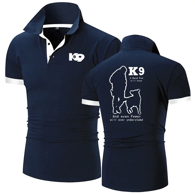 TRAINER K9 Team K9 Unit Malinois Summer New Men's Polo Shirt Lapel Collar Short Sleeve Casual Business High Quality Print Tops