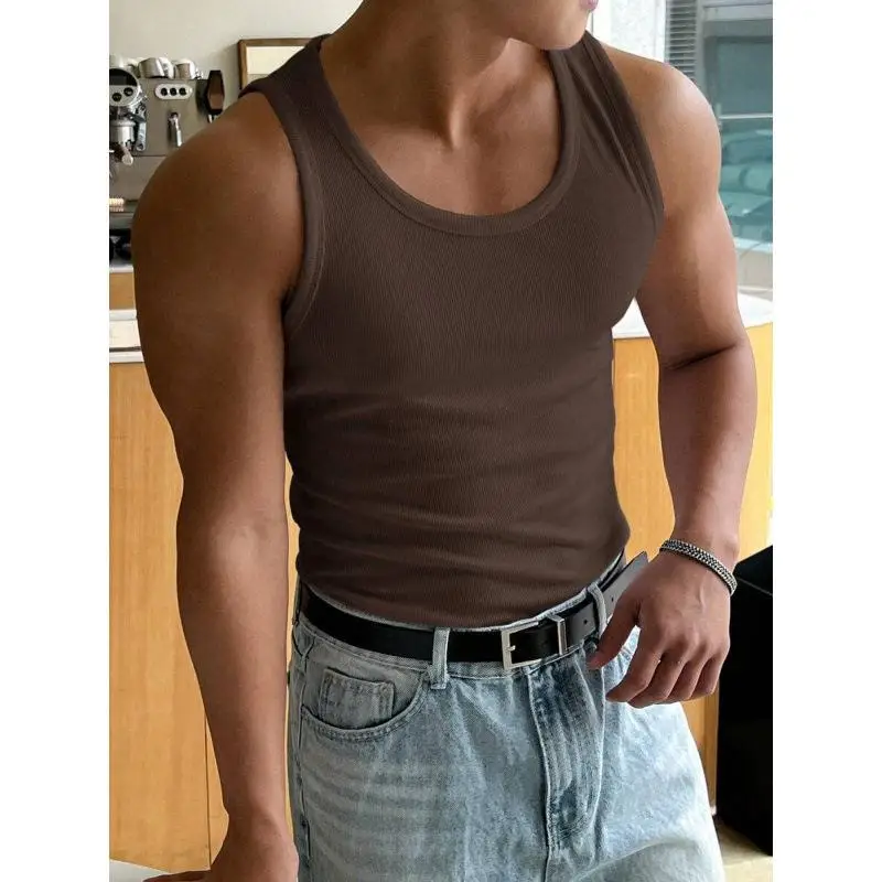 Sport Fitness Vest T 16048 Warmth Inner Wear Casual Fashion Sports Vest for Men Regular Fit Non-Marketable Item