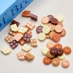 20 Pcs New Resin Cute Cartoon chocolate Candy Flat bottom Scrapbook Diy Jewelry hair clips Phone case Ornament Accessories A59