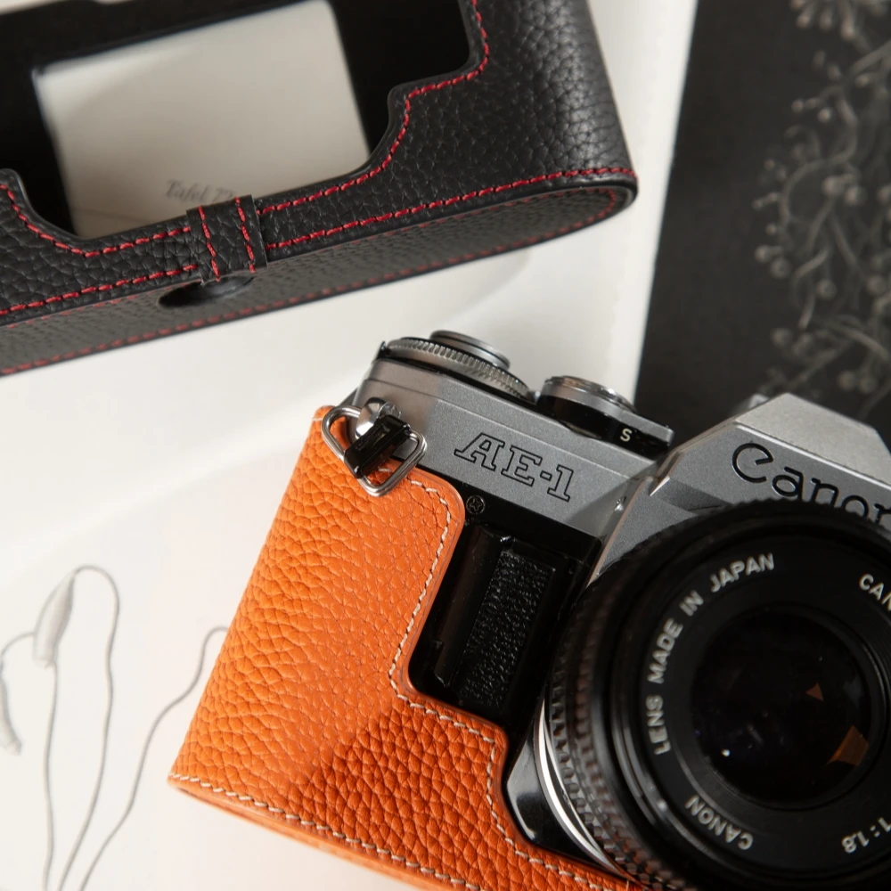 

A1 Camera Case for Canon AE-1 AE1 A-1 Case Protective Case Camera Bag A-1Handmade Genuine Real Leather Half Case Cover Bag