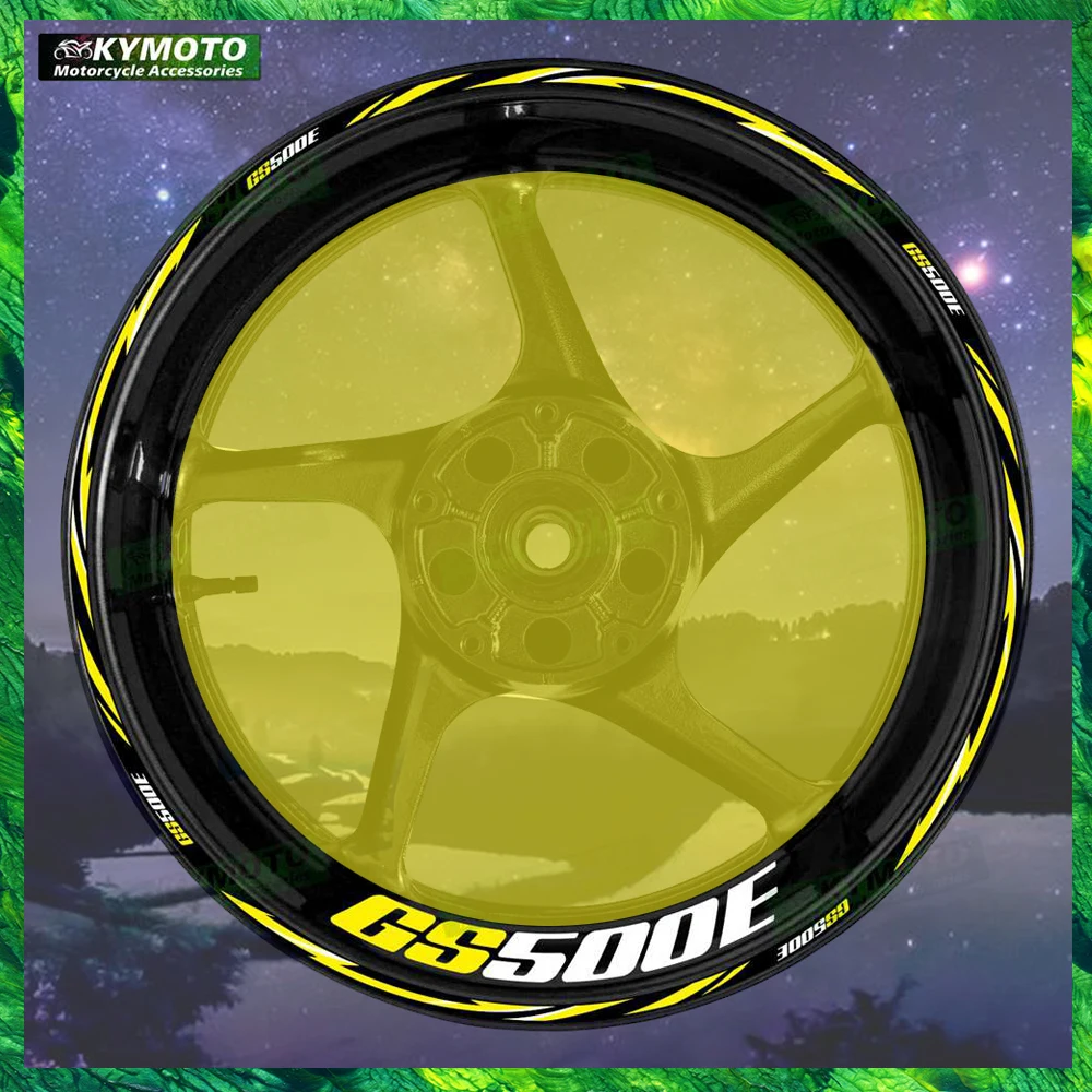 

Для GS500E GS 500E светоотражающие аксессуары для мотоциклов, наклейки, 17-дюймовый передний и задний обод, полосатые наклейки, украшение обтекателя