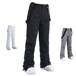 Women Winter Pant High Quality Men Thick Warm Skiing Pants Windproof Waterproof Suspender Trouser Snow Snowboard Plus Size Pants