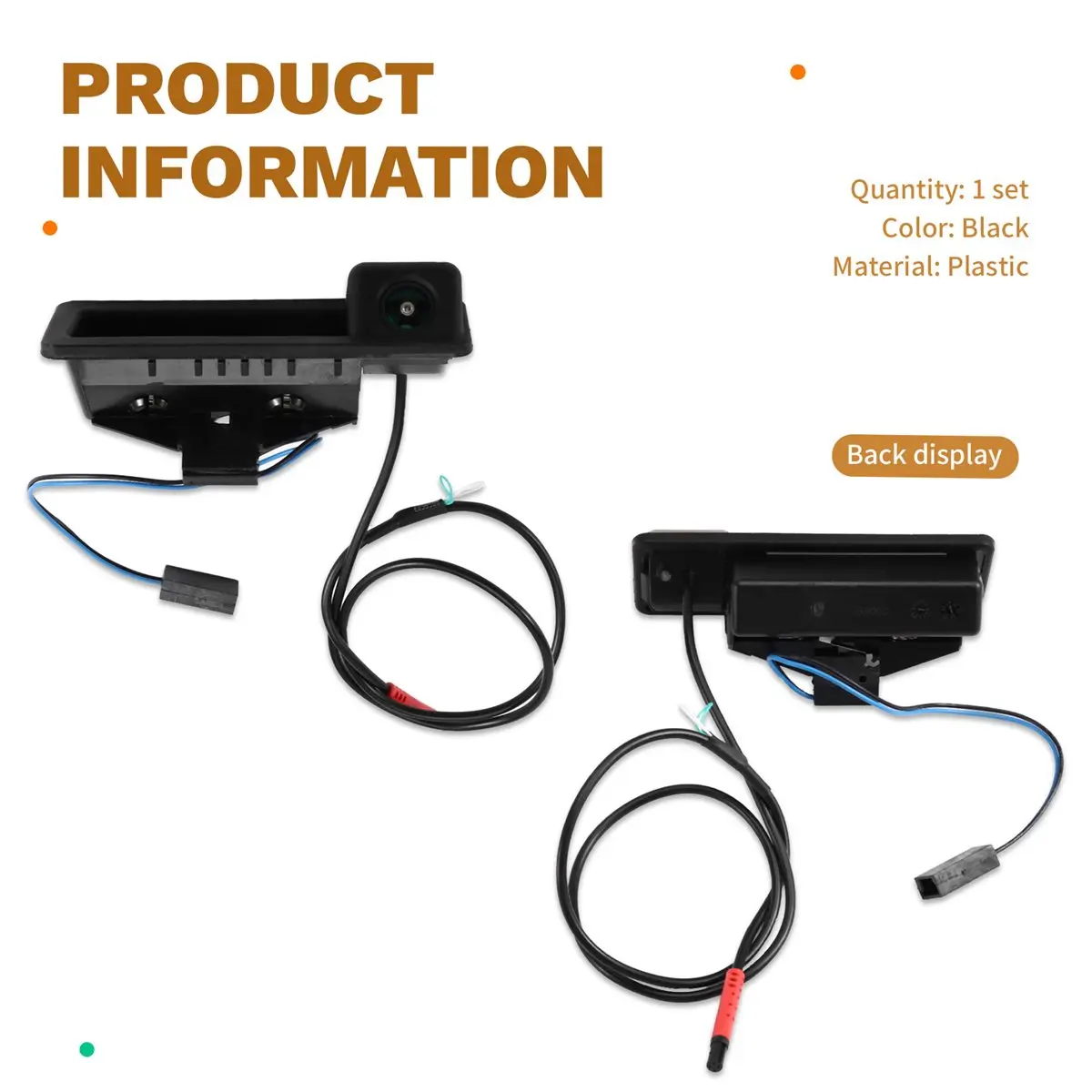 #41E Rear View Camera,AHD 720P Car Rear View Camera (Black)