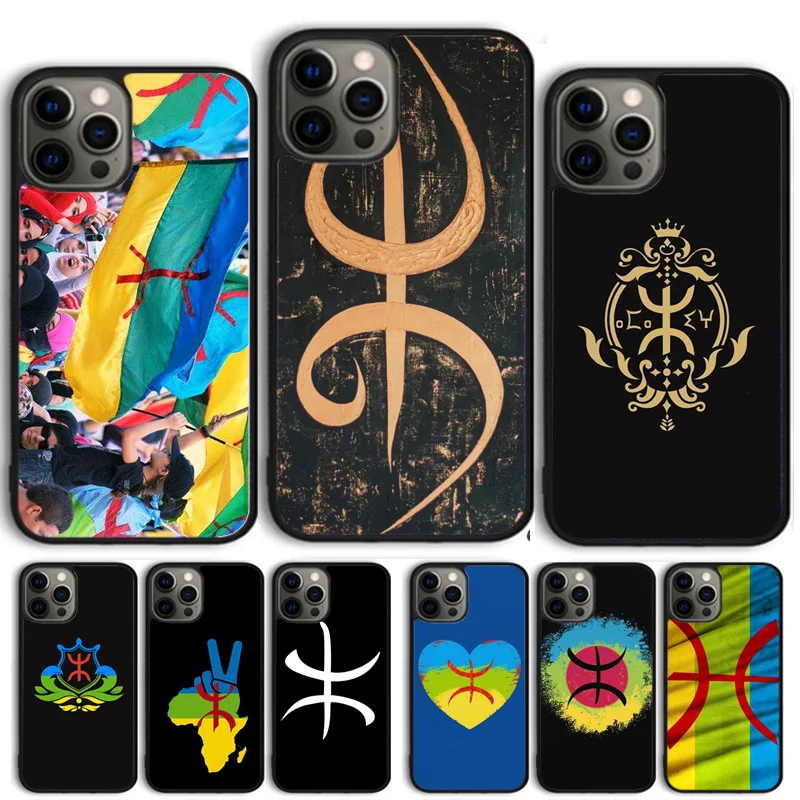 North Africa Berber Flag Phone Case Cover For iPhone 15 16 11 13 14 Pro Max 12 mini Plus X XS Max XR Fundas