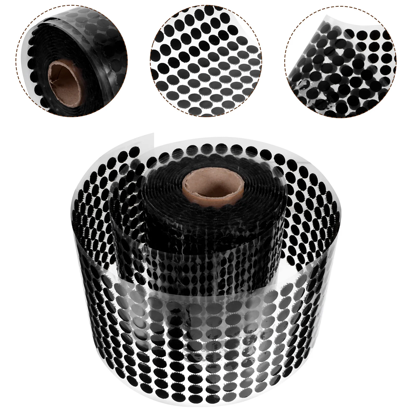 1000 قطعة هوك وحلقة ذاتية اللصق الشريط منصات مستديرة مزدوجة الوجهين للسجاد البساط وسادة أريكة غطاء سرير تحديد لاصق قوي #6