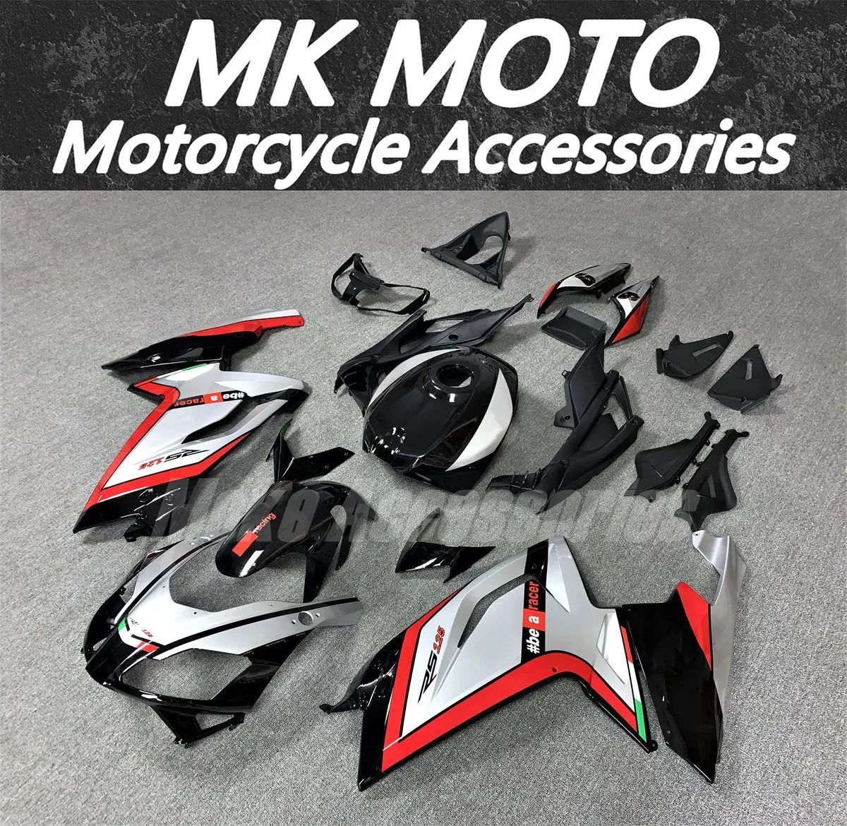 

Motorcycle Fairings Kit Fitfor Aprilia Rs125 2006 2007 2008 2009 2010 2011 Bodywork Set Abs Injection Silver Black Red