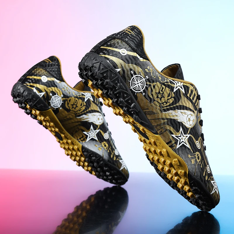 Пара детских четырехсезонных кожаных футбольных бутсов с шипами, износостойкие футбольные бутсы, размеры 31-44,MZ-216-1