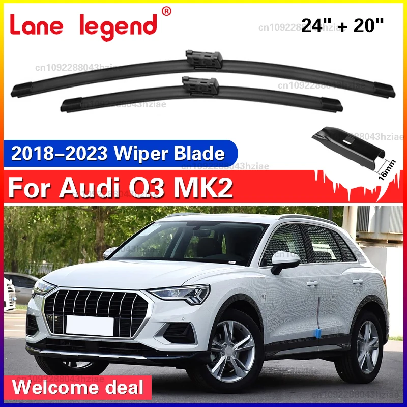 2 Stück für Audi Q3 MK2 2018-2023 Frontscheibenwischerblätter Windschutzscheiben-Zubehör 24'+20' 2019 2020 2021 2022