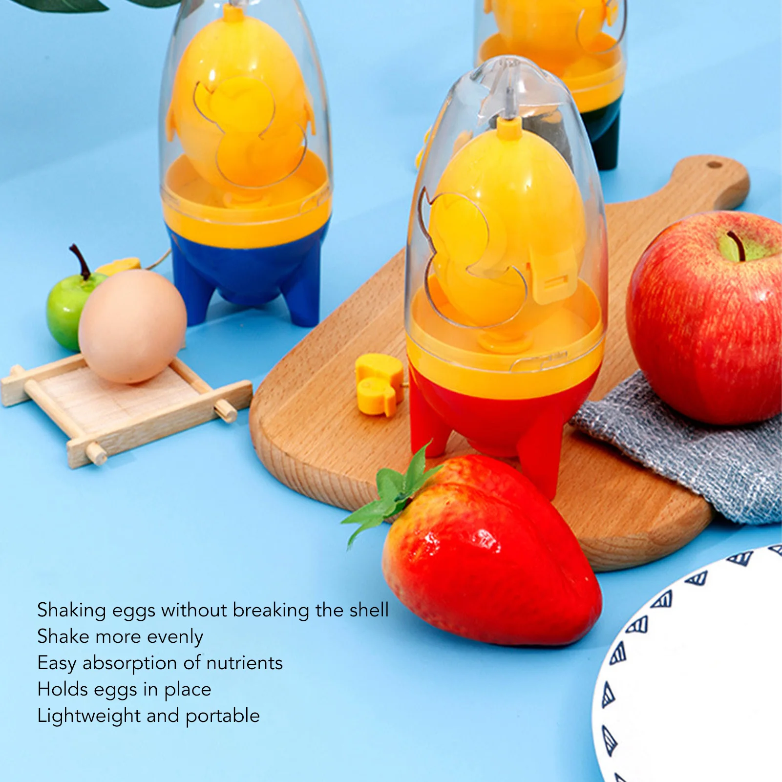 Egg Scrambler Egg  Fun Shape High Torsion Rotation Homogeneous Hand Powered Portable Golden Egg Maker Golden Egg Maker