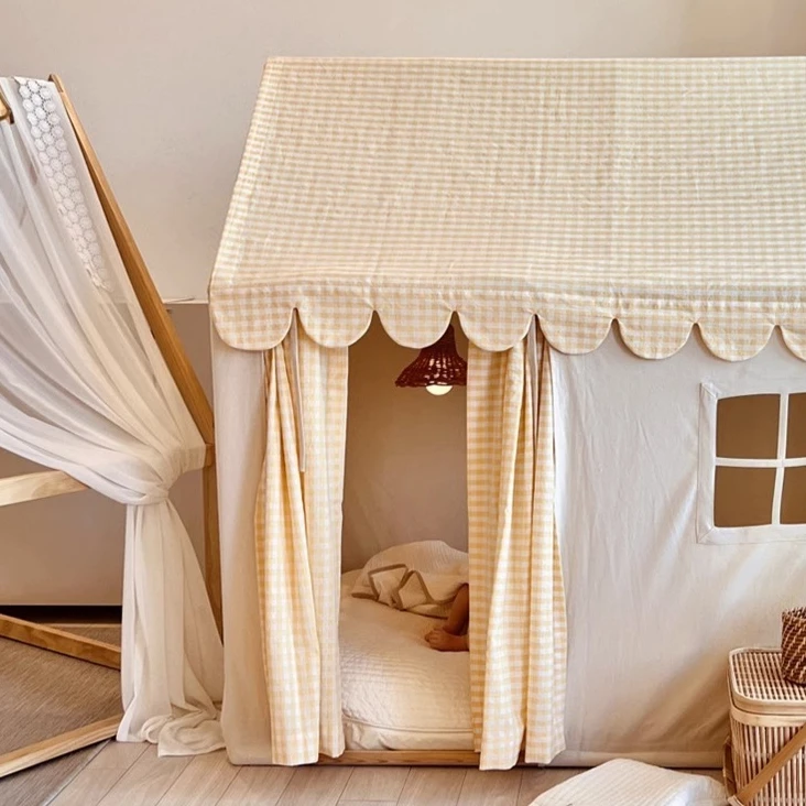 Criança tenda criança jogar tenda casa pano tecido interior criança brinquedo tendas portátil seguro criança cabine decoração do quarto tenda campanha