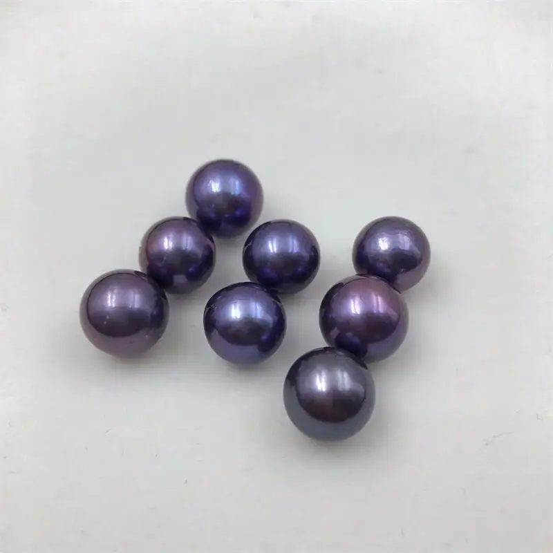 

Demon Purple Edison 9-10mm Pearl Round Bead Particle Bead Wholesale Natural Pearl Bare Loose Bead