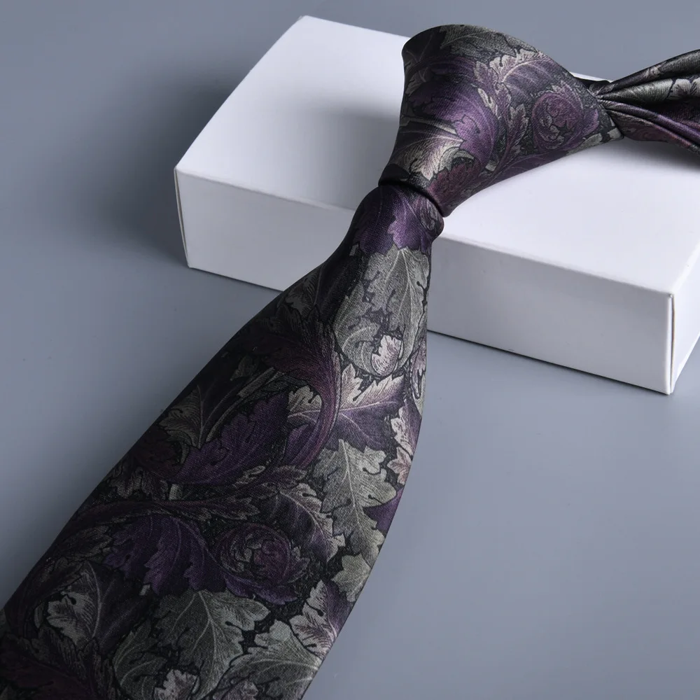 Vintage Seide Krawatten Herrenmode 8cm Blume Blumen Krawatte für Männer Hochzeit Business Meeting Gravata Soft Printing Krawatte wed Geschenke – Detail 15