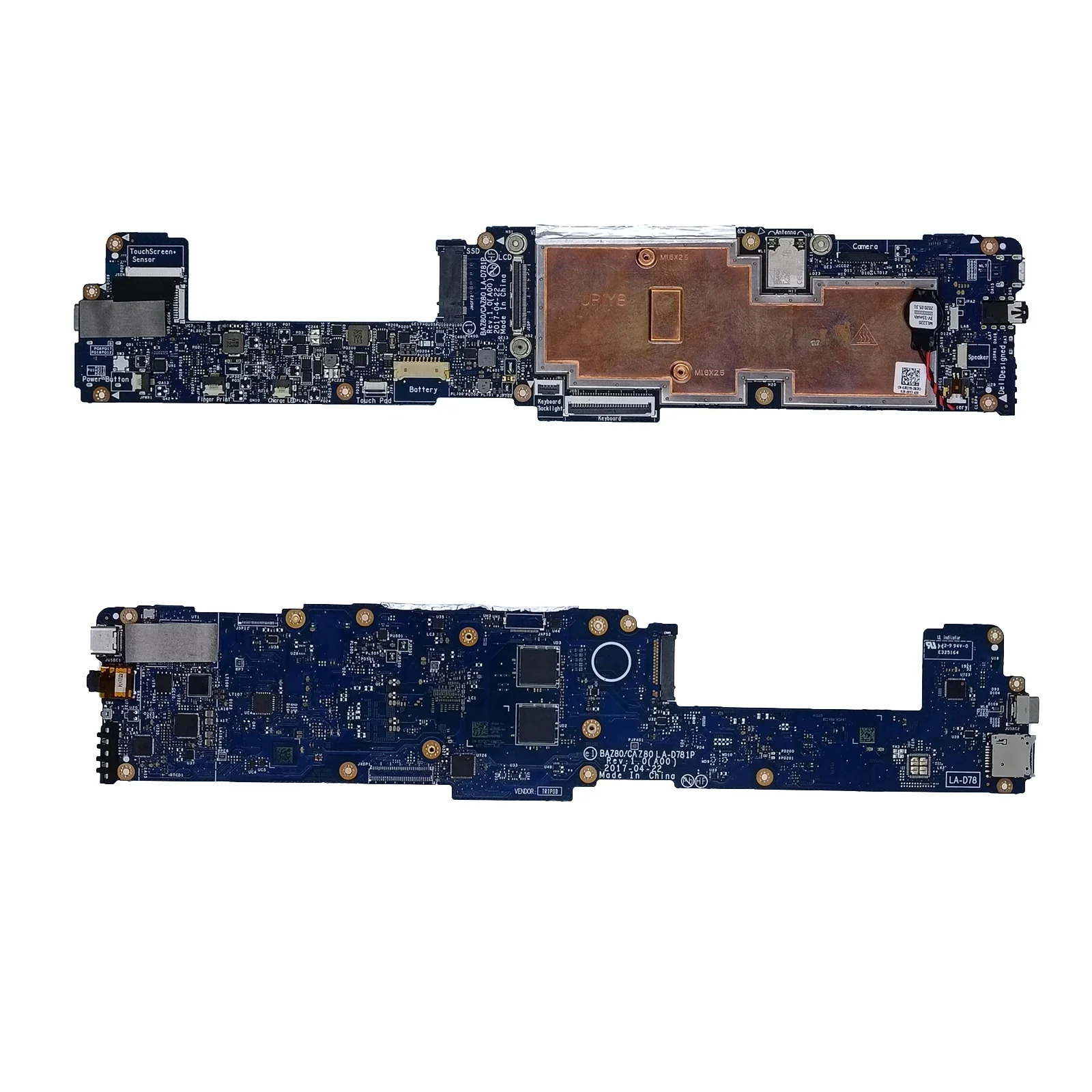 

0313CT 313CT для XPS 13 9365, материнская плата для ноутбука, встроенный процессор i5 7Y57, 8 ГБ ОЗУ LA-D781P