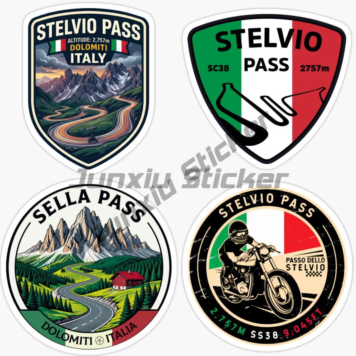 STELVIO PASS ITALIA Car Stickers Decorate Cars Rooms Wardrobes Desks Computer Bicycle Vinyl Self-adhesive Decals