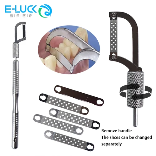 Juego de Pulido Dental, tira automática de reducción de esmalte interproximal de ortodoncia, mango de reducción de esmalte interproximal IPR