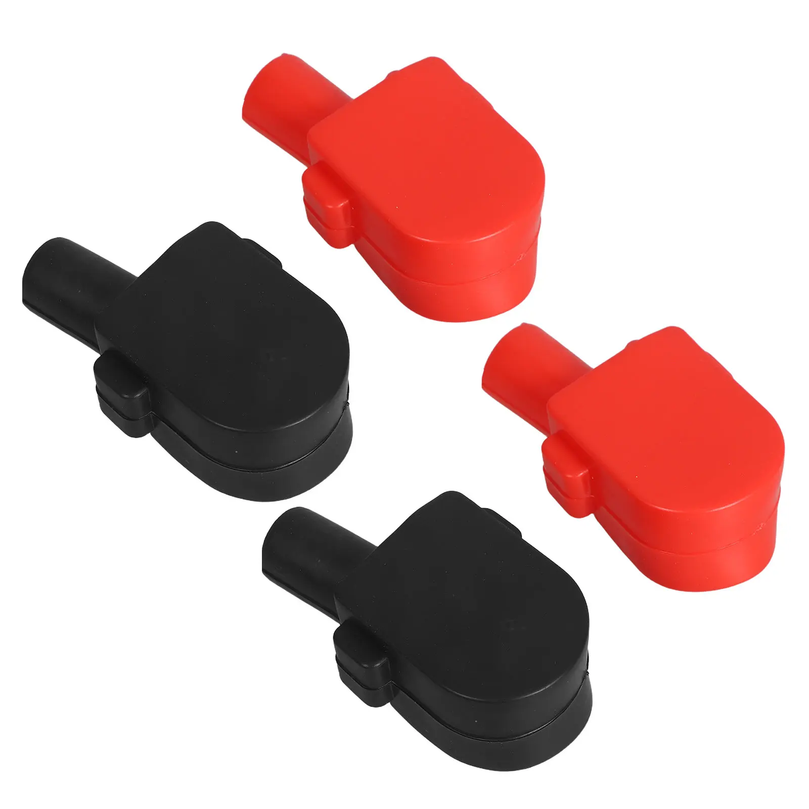 

4Pcs Battery Terminal Covers Flame Retardant PVC Insulator Car Battery Post Caps Positive Negative Protection PVC Terminal Cover