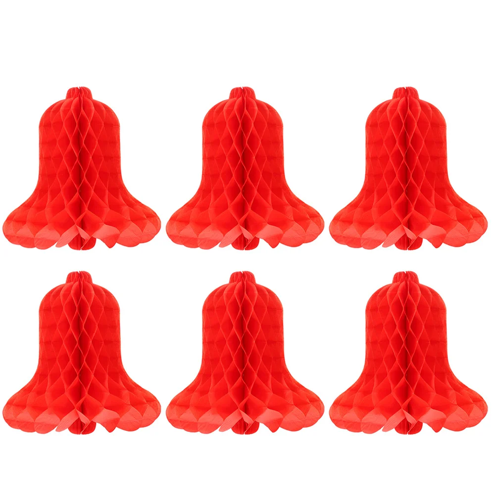 

6Pcs Honeycomb Paper Hanging Bells Decorative Party Ceiling Decorations for Baby Shower Event Background Props