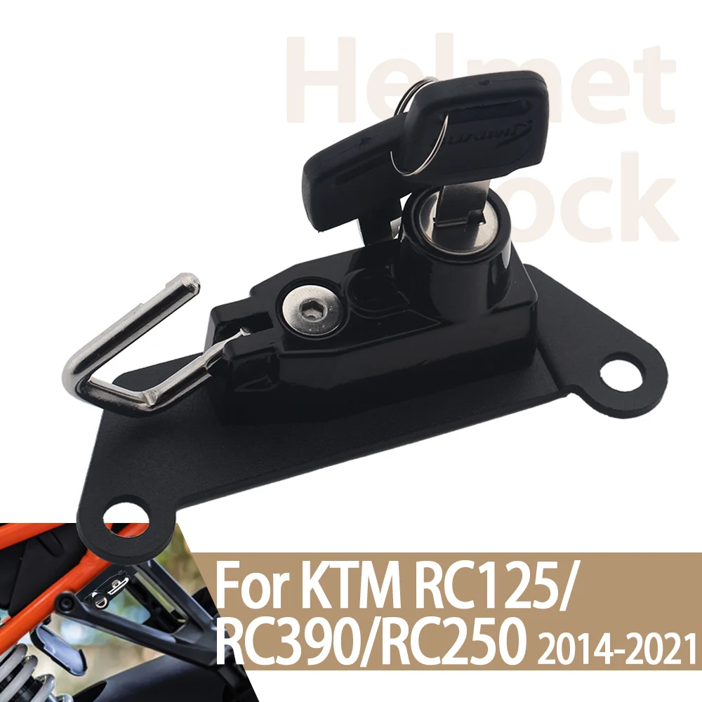For KTM RC125 RC390 RC250 RC 250 RC 390 RC 125 Motorcycle Helmets Security Anti-Theft Lock Rust-Proof Aluminum Alloy Accessories