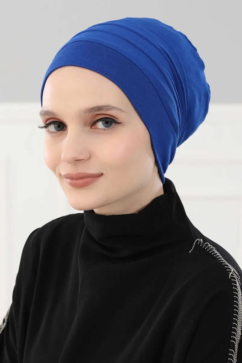 Beret Model hijab Bone Saks blue