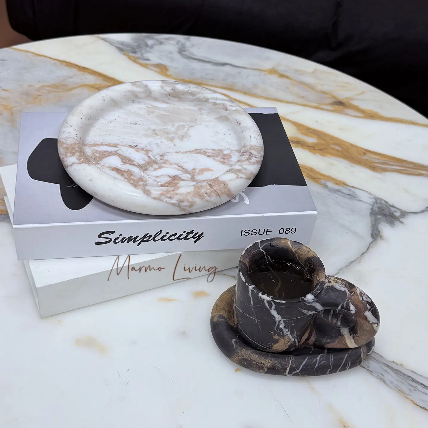 Modern Minimalist Marble Aroma Tray Designer Recommended Cosmetic Jewelry Storage