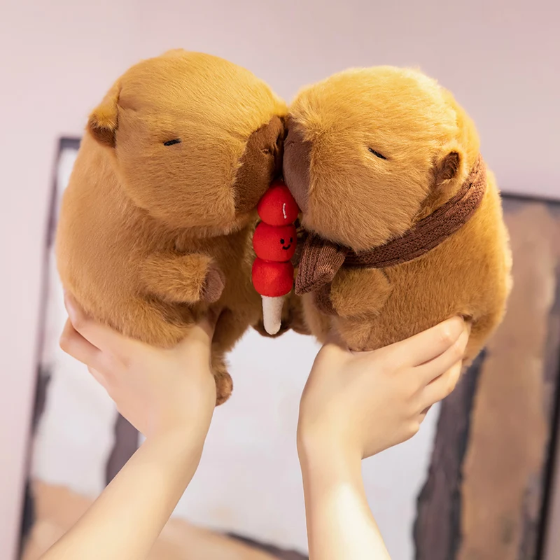 1Pc 23-45CM Nieuwe Kapibala Capybara Knuffel Kawaii Capybara met Sjaal Kussen Lelijke Cavia pop voor Verjaardagscadeau