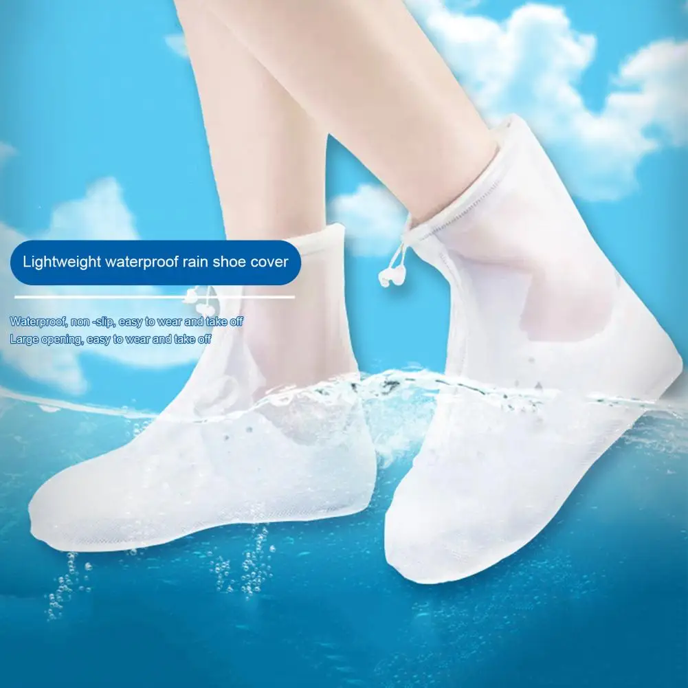 

Waterproof Shoe Covers PVC Anti-Slip Rain Boots Unisex Sneakers Protector For Outdoor Rainy Day Reusable Rain Shoe Cover