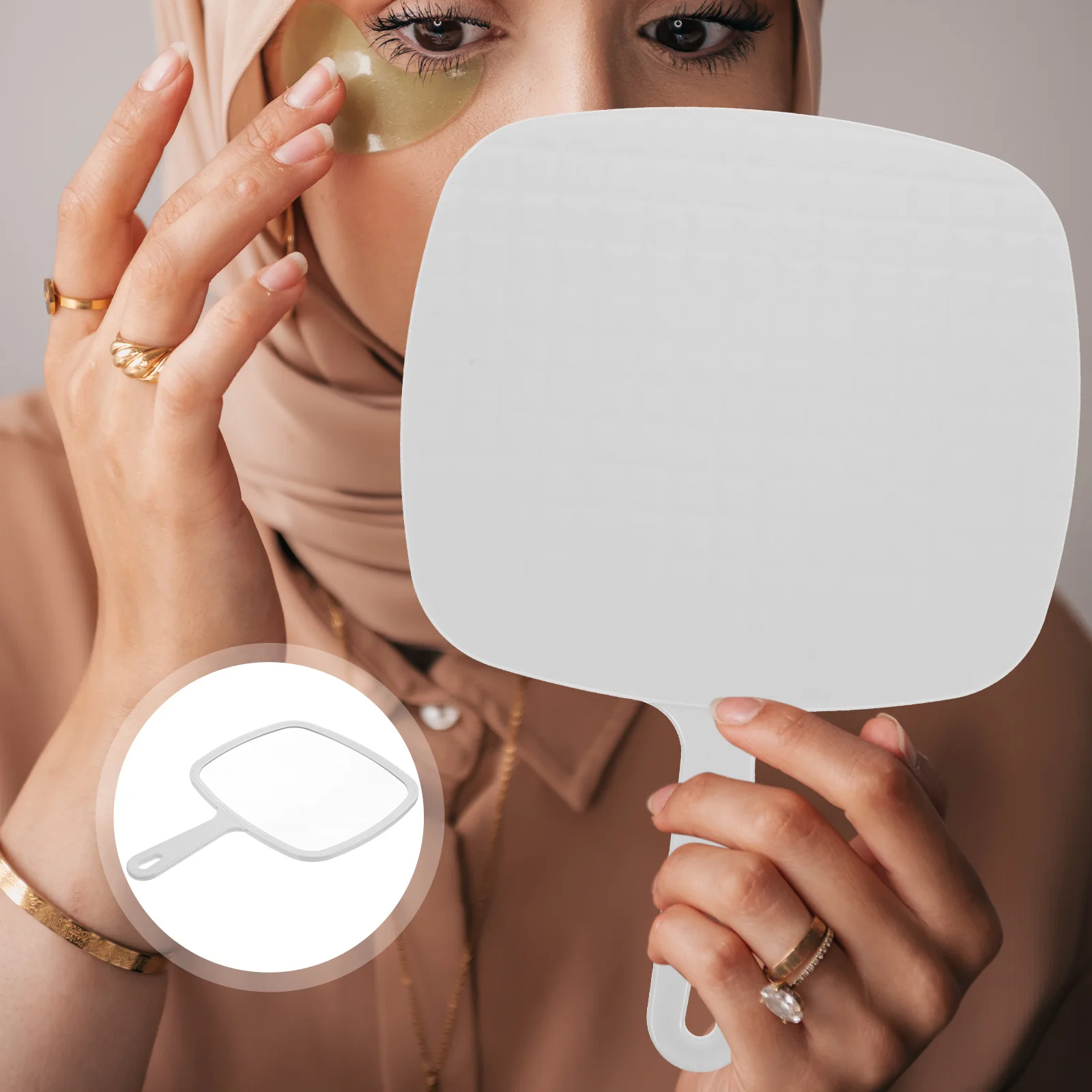

Handheld Vanity Mirror Makeup Small Plastic Handle Travel Girls Vintage handheld makeup mirror cosmetic mirror makeup supplies