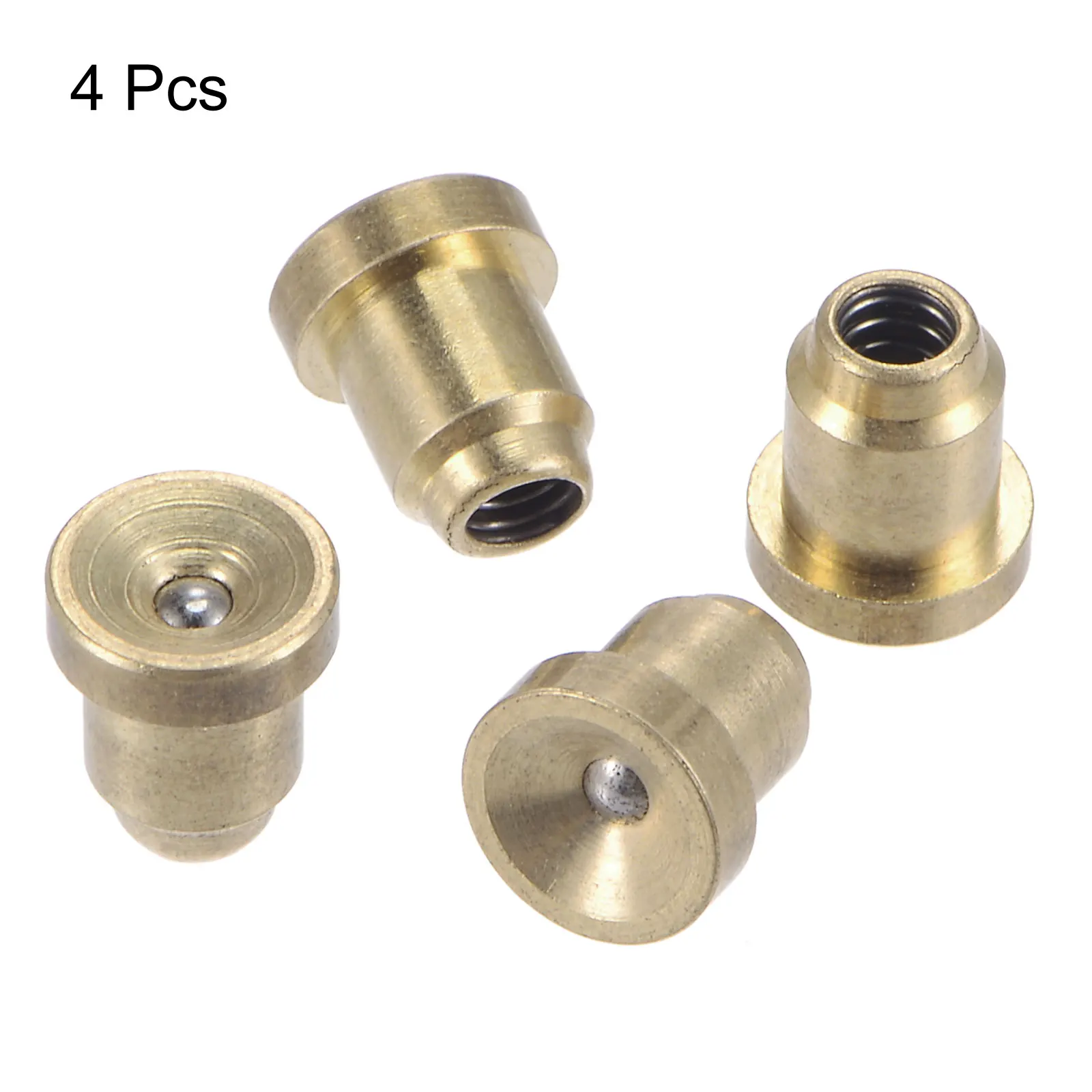 Uxcell 4Pcs Brass Push Button Flange Grease Oil Cup 6mm Ball Oiler for Lubrication System