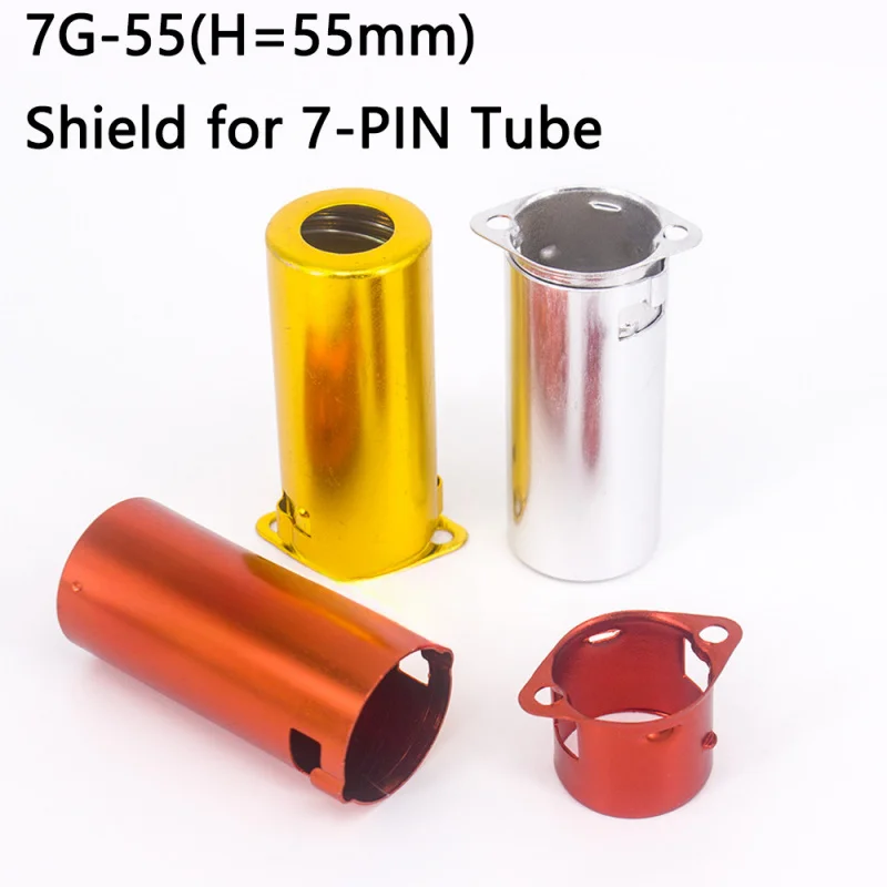 10PCS 7Pin Aluminum Tube Shielding Cover For 6Z4 6A2 6K4 6J5 HiFi Amplifier