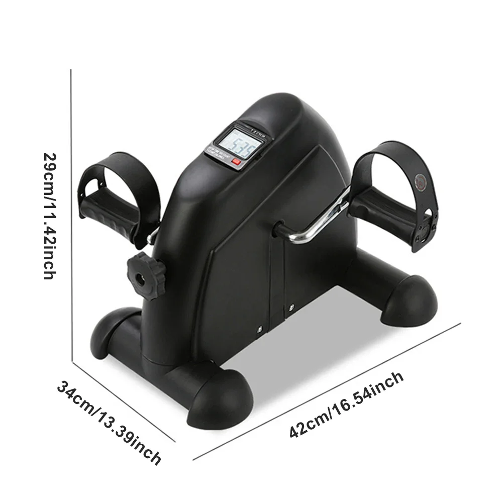 Mini Exercise Bike Arm and Leg Trainer Anti Slip Foot Pedal Exercise Machine Adjustable Under Desk Bike LED Display for Seniors