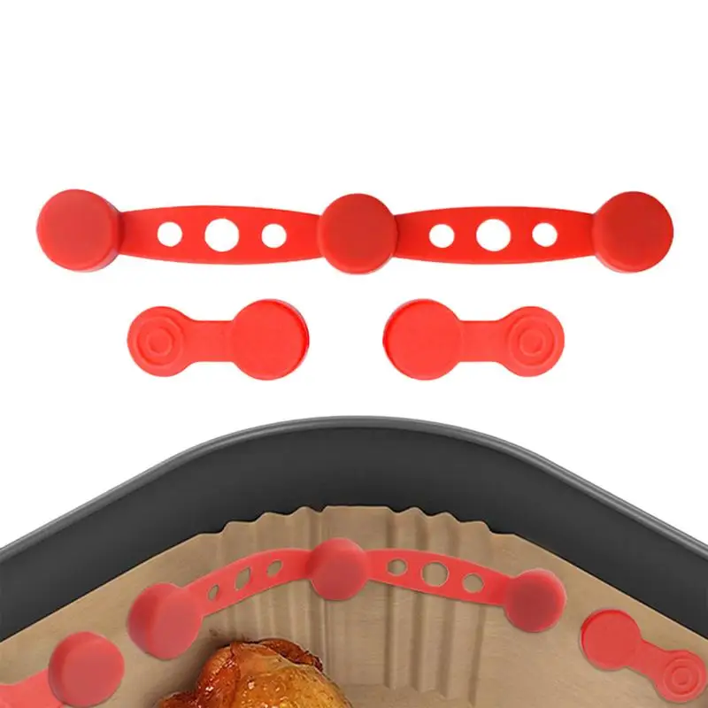 Air Fryer Magnets For Parchment Paper Air Fryer Buckle Silicone Accessories Replacement Parts Heat-Resistant Liner Holder