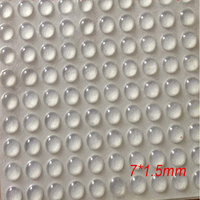 100Pcs 5-7*1.5/2mm  3M Self Adhesive Round Silicone Rubber Bumpers Soft Clear Black Anti Slip Shock Absorber Feet Pads Damper