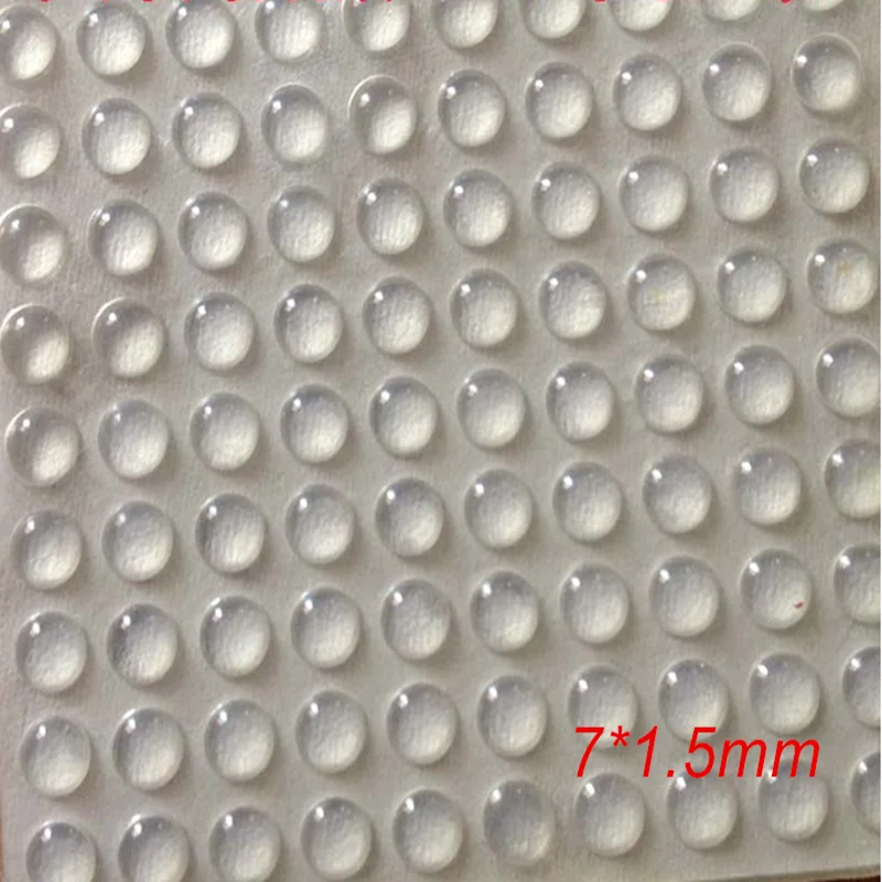 100Pcs 5-7*1.5/2mm  3M Self Adhesive Round Silicone Rubber Bumpers Soft Clear Black Anti Slip Shock Absorber Feet Pads Damper