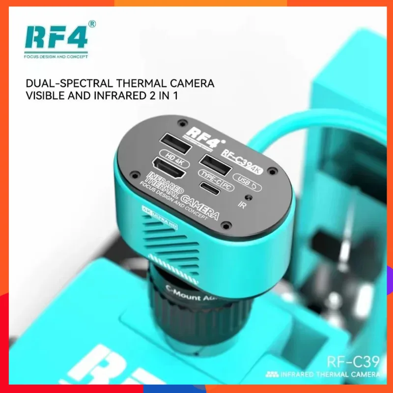 RF-C39 4k Camera Dual Spectrum Thermal Camera Short Circuit Tester for Microscope PCB Board Fault Repair Analysis Tools