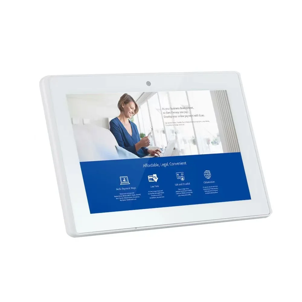 Wall Mount 8 Inch Android 13 Tablet with Capacitive Touch Screen POE  Multi Media Display Smart Home Control WIFI BT
