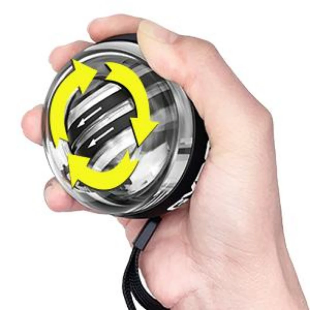 Gyro-Ball Handball Gyroskop mit Auto-Start für Handgelenk- und Unterarmtraining, Power-Ball zur Muskelstärkung mit 5-Farben-LED – Detail 10