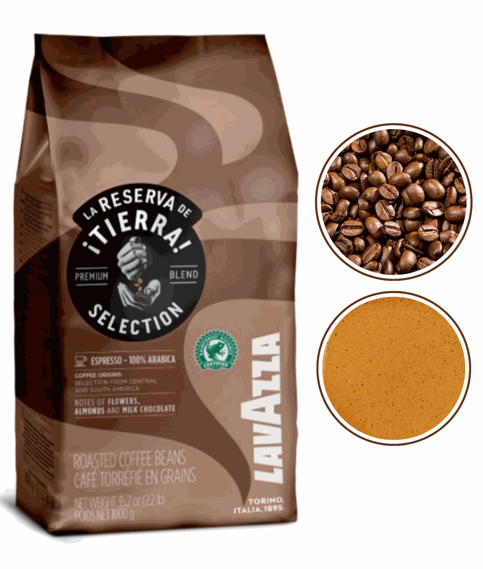 Lavazza Tierra Selection kawa ziarnista arabica włoska 1kg