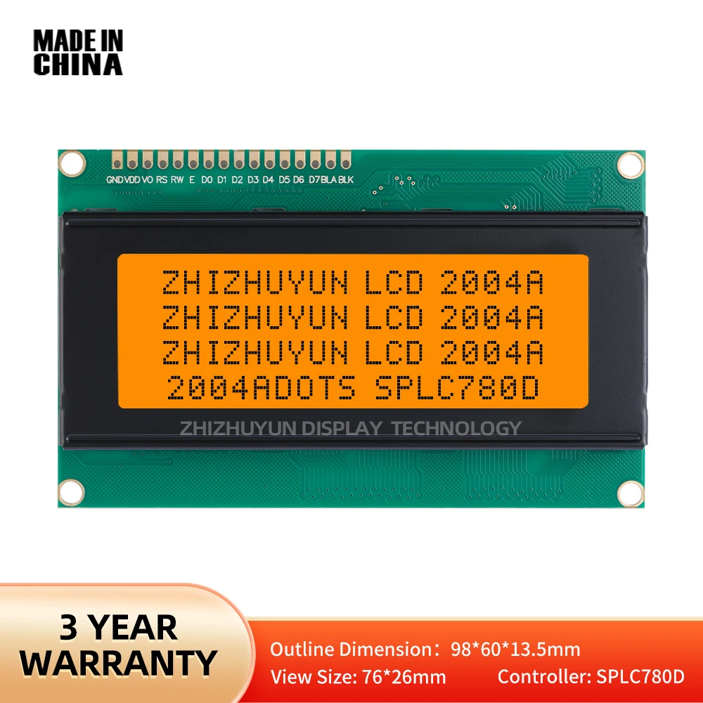 Spot Module 2004A Character Dot Matrix LCD Screen English LCD Display Screen Controller SPLC780D