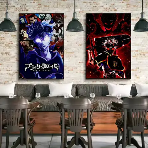 Poster Aesthetic Canvas  Posters and Prints Wall Anime Black Clover Fall Art Picture for Living Room Decoration Art