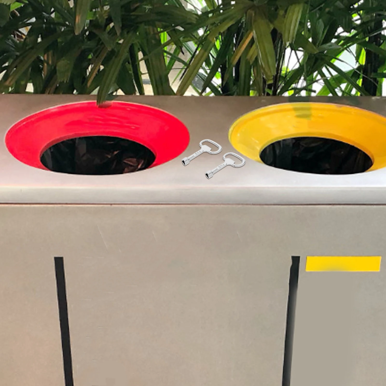 

6Pcs Triangle Key Set Zinc Alloy Metal for Trash Bin Rubbish Cabinet Water Meter Box Electric Tool Box