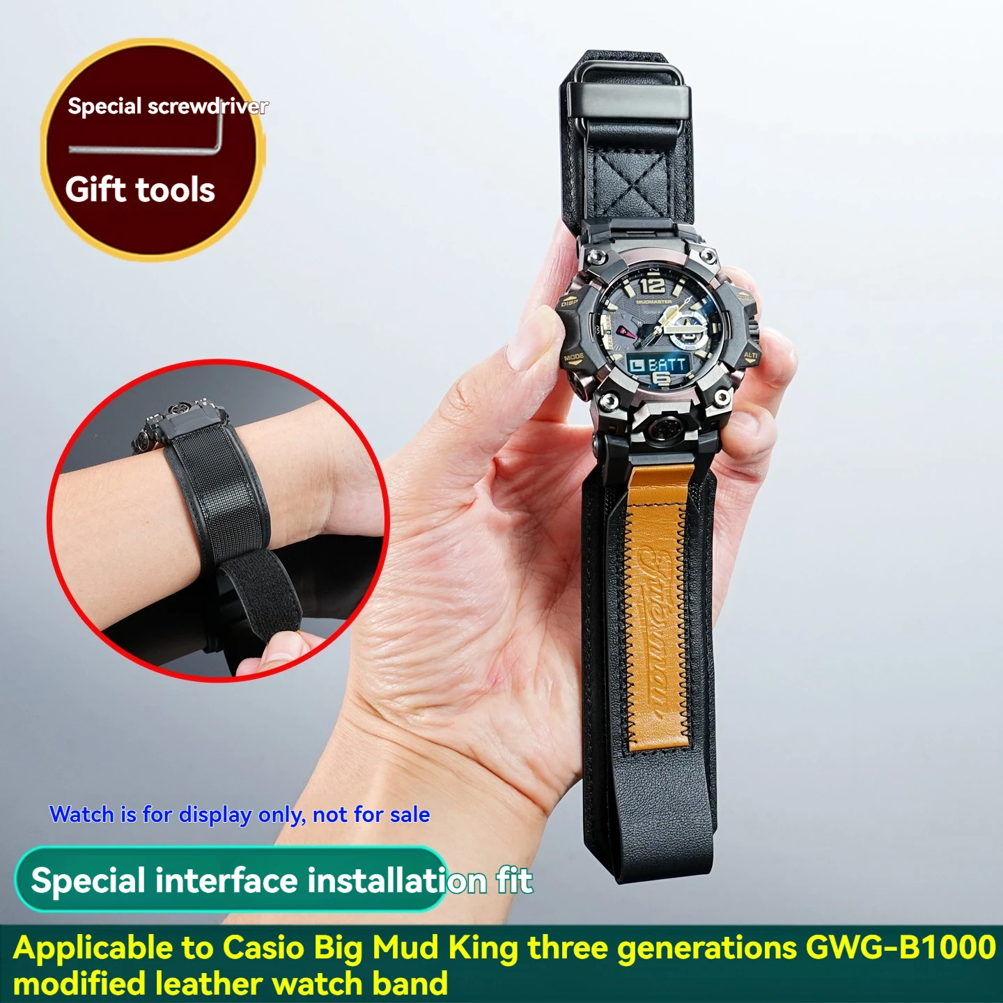 Correa de reloj loop de gwg-b1000 para relojes Casio G-SHOCK Big Mud King GWG-B1000 GWG-1000 GWG-2000, pulsera Retro modificada de 22mm
