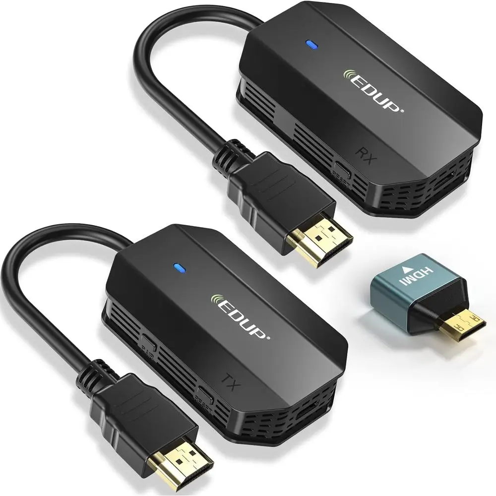 

Беспроводной HDMI-передатчик и приемник с декодированием 4K и выходом 1080P, Plug & Play, беспроводной HDMI-удлинитель 165T с большим радиусом действия или для потоковой передачи видео/аудио
