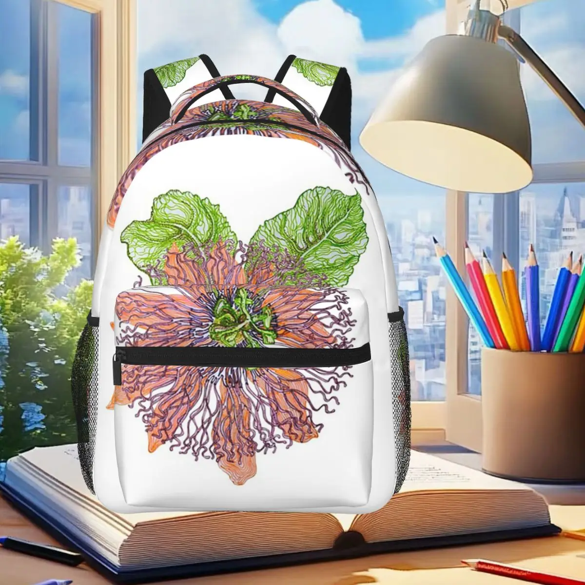 

Exotic Flower Student Backpack School Bag Hiking Travel Daypack for Men Women Fashion Bookbag Shoulder Bags
