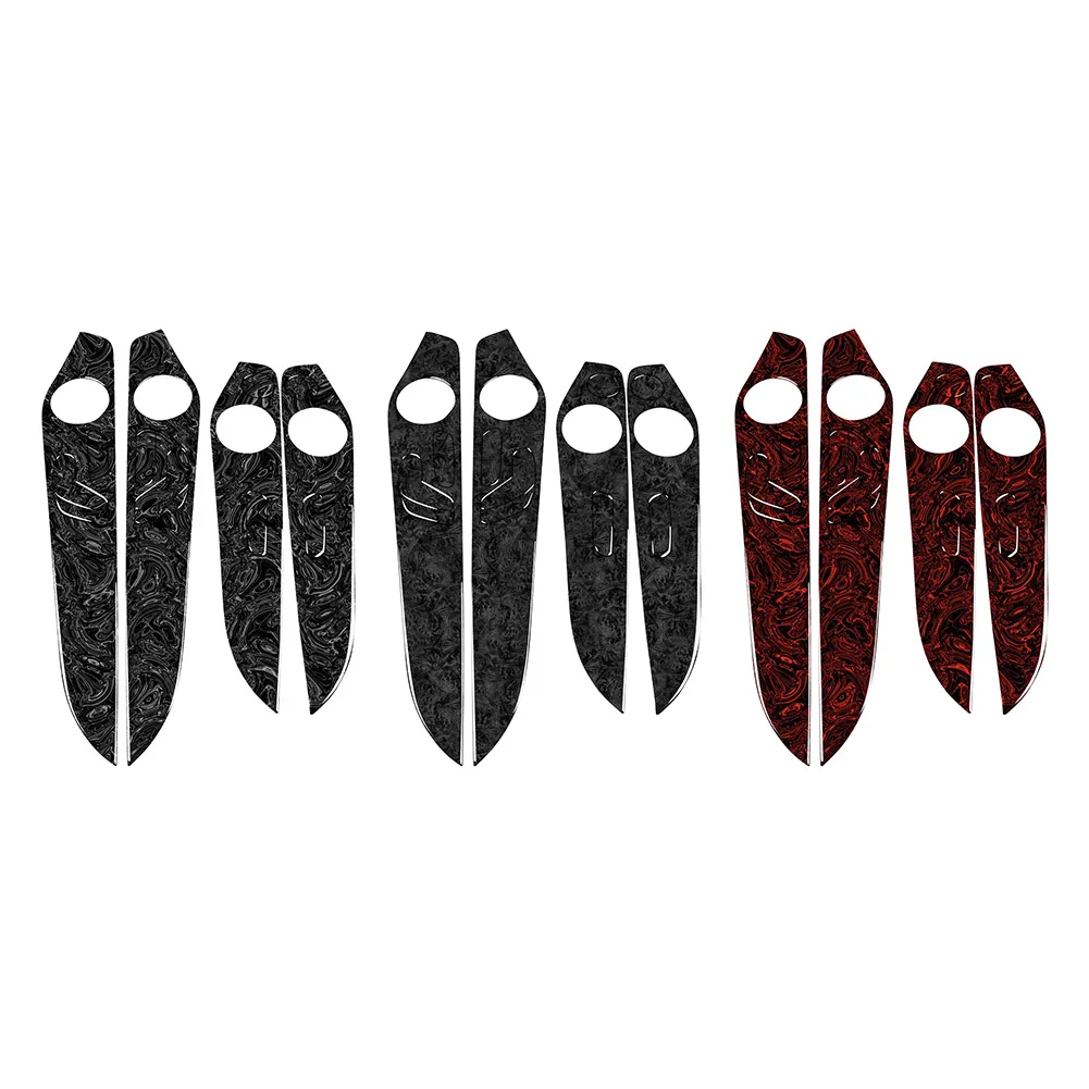 4Pcs Car Interior Door Panel Cover Trim For Benz C Class W205 2014-2021 GLC Class X253 2016-21 ABS+Epoxy Coating(Soft)
