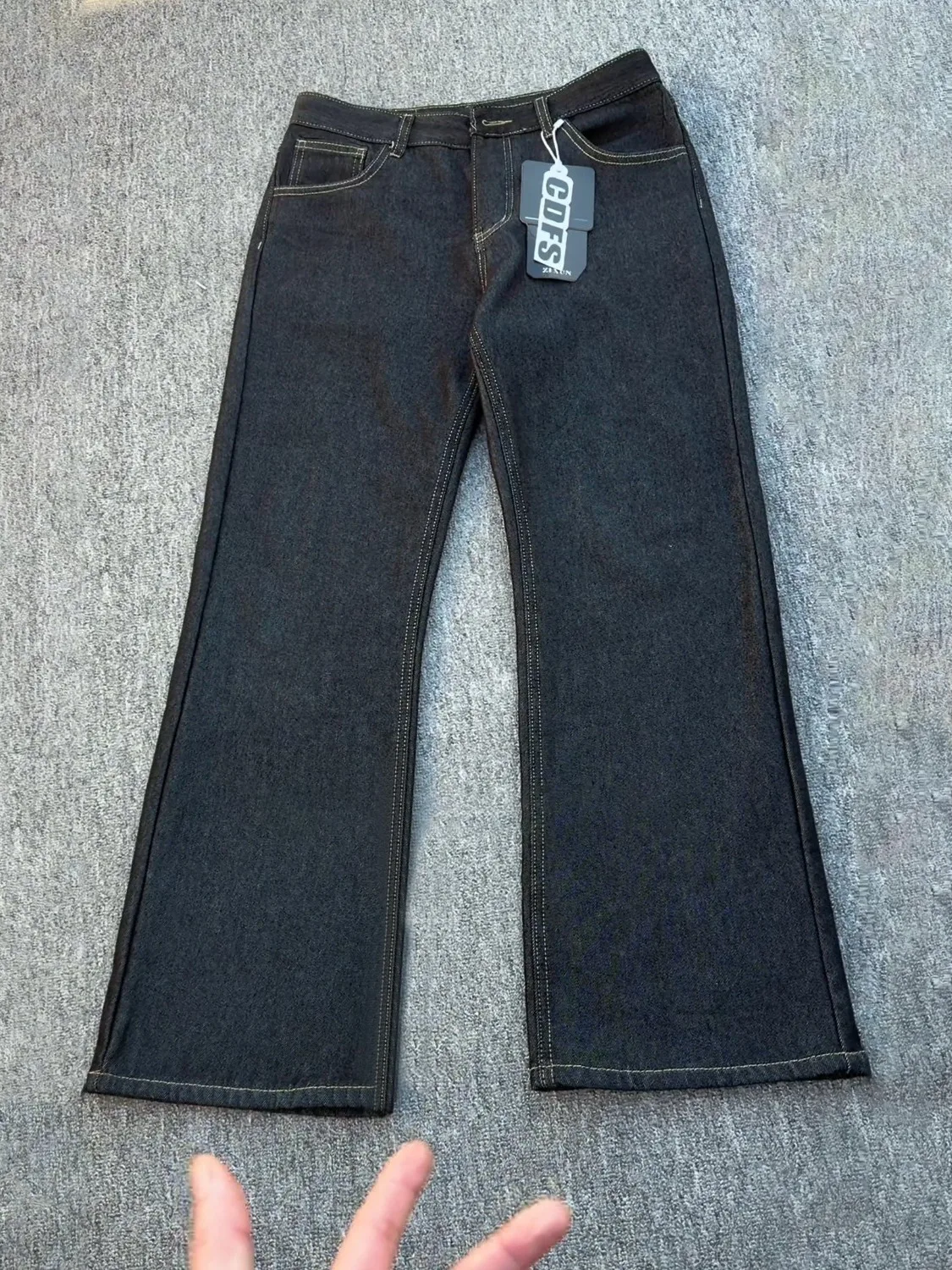 

Cleanfit Men's Straight Leg Fce Lined Jeans mid Waist Zipper Fly Casual Wear All Seasons Wear Resistant Original Cowhide