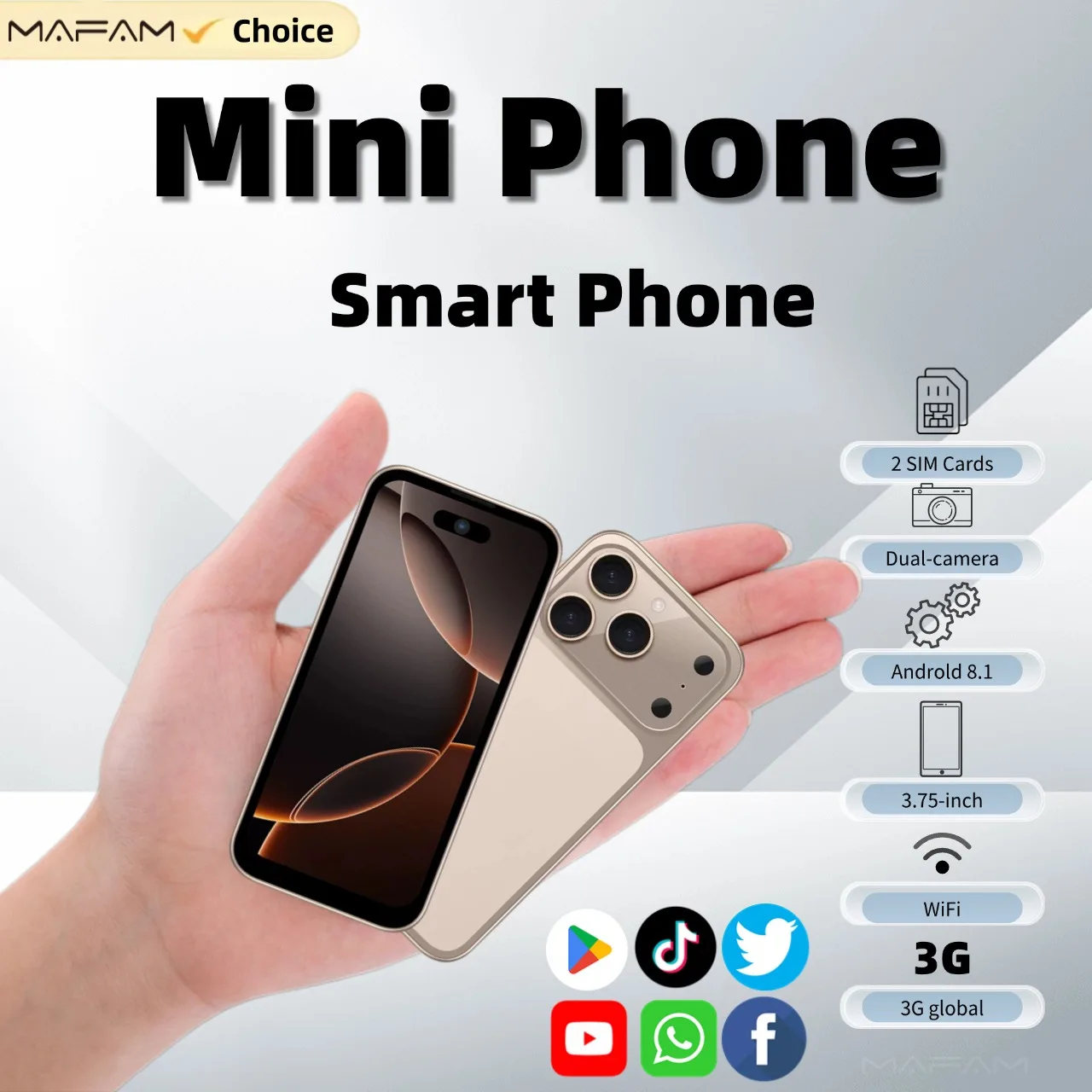 Mini Smart Phone Android 8.1 3.75