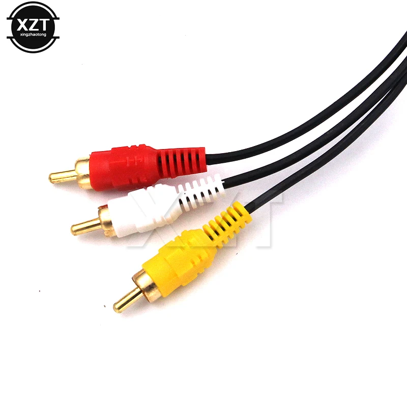 4 bieguny Jack 3.5mm męski na 3 RCA męski Audio wideo kabel AV 1.5m 3RCA kabel AV dla TV, pudełko DVD CD komputer głośnik samochód